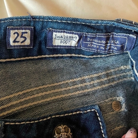 MISS ME Bootcut Embroidered Jeans Size 25 - Picture 7 of 7